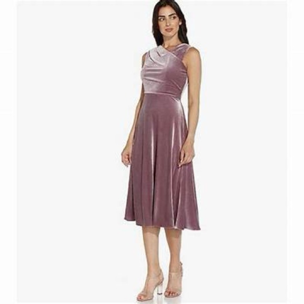 Adrianna Papell Pink Asymmetrical A-line Dress